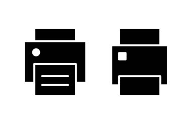 Simge vektör çizimini yazdır. yazıcı işareti ve sembol