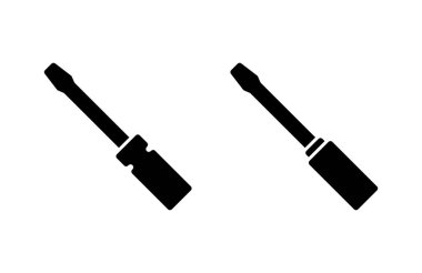 Tornavida ikonu vektör çizimi. araç işareti ve sembol