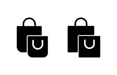 Alışveriş poşeti ikon vektör illüstrasyonu. Alışveriş işareti ve sembol