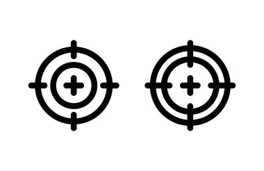 Hedef ikon vektör çizimi. hedef simge vektörü. hedef pazarlama işareti ve sembol