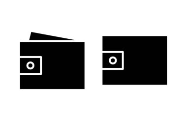 Cüzdan simgesi vektör illüstrasyonu. cüzdan işareti ve sembol