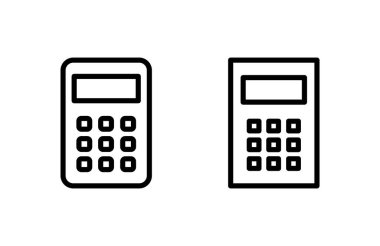 Hesap makinesi ikon vektör çizimi. Hesap makinesi işareti ve simgesi.