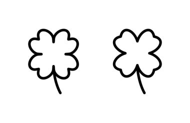 Yonca ikonu vektör illüstrasyonu. Yonca işareti ve sembol. dört yapraklı yonca simgesi.