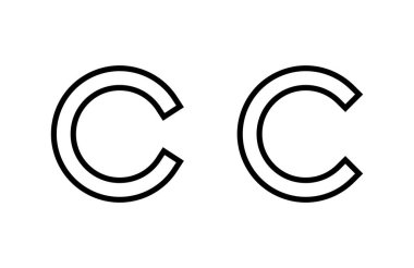 Telif hakkı ikon vektör illüstrasyonu. telif hakkı işareti ve sembol