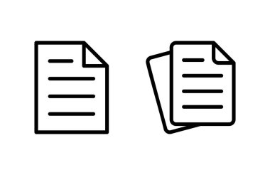 Belge simgesi vektör illüstrasyonu. Kağıt ve sembol. Dosya Simgesi