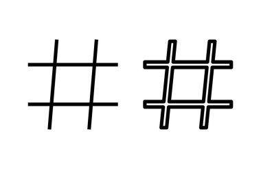 Etiket simgesi vektör illüstrasyonu. hashtag işareti ve sembol