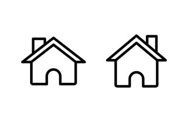 Ev ikonu vektör illüstrasyonu. Ev işareti ve sembol