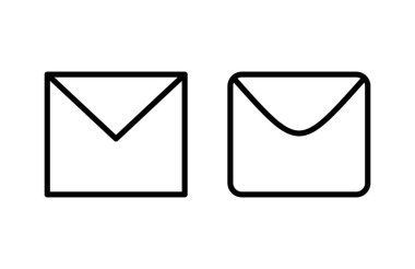 Posta simgesi vektör illüstrasyonu. e-posta işareti ve sembol. E- posta simgesi. Zarf simgesi