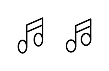 Müzik ikonu vektör illüstrasyonu. nota işareti ve sembol