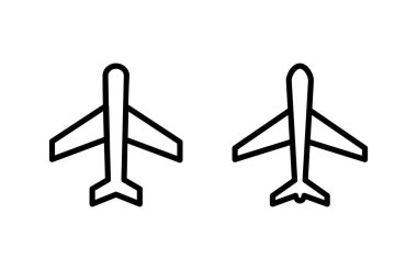 Düzlem ikonu vektör illüstrasyonu. Uçak işareti ve sembol. Uçuş taşıma sembolü. Seyahat işareti. uçak.