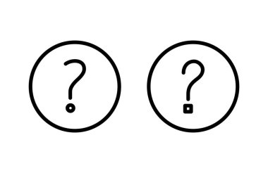 Soru ikonu vektör illüstrasyonu. soru işareti ve sembol