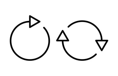 Simge vektör illüstrasyonunu tazele. İşareti ve sembolü yeniden yükle. Simgeyi güncelle.
