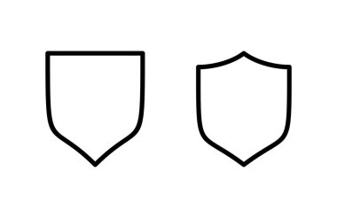 Kalkan simgesi vektör illüstrasyonu. Koruma ikonu. Güvenlik işareti ve sembol