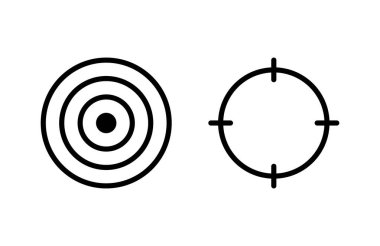 Hedef ikon vektör çizimi. hedef simge vektörü. hedef pazarlama işareti ve sembol