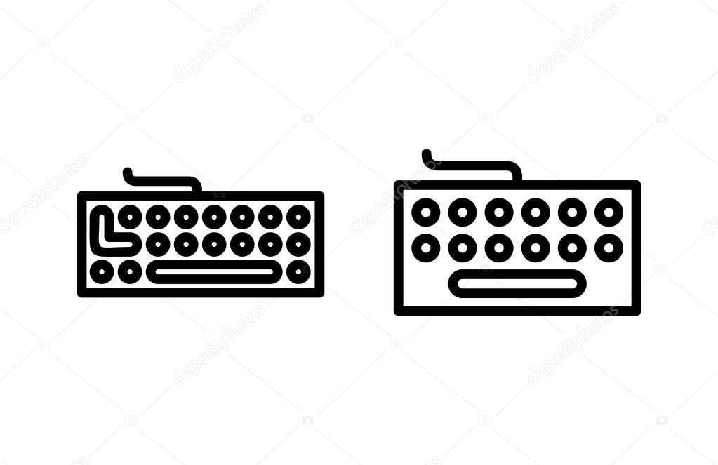Keyboard icon vector illustration. keyboard sign and symbol
