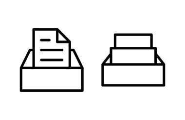 Dizin simgesi illüstrasyonunu arşivle. Belge vektör simgesi. Depolama simgesini arşivle.