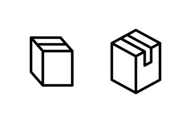 Kutu simgesi vektör illüstrasyonu. kutu işareti ve sembol, paket, paket