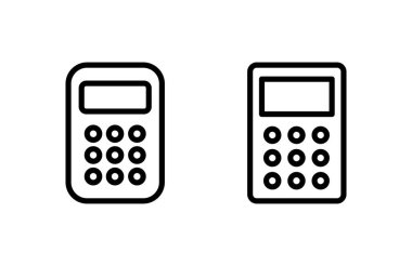 Hesap makinesi ikon vektör çizimi. Hesap makinesi işareti ve simgesi.