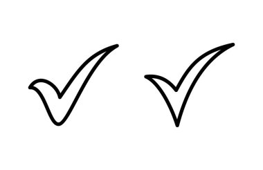 İşaret simgesi vektör illüstrasyonunu kontrol et. İşaret işareti ve sembol