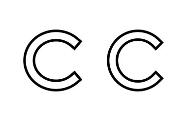 Telif hakkı ikon vektör illüstrasyonu. telif hakkı işareti ve sembol