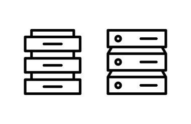 Veritabanı ikonu vektör illüstrasyonu. veritabanı işareti ve sembolü