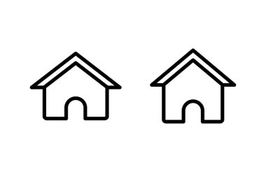 Ev ikonu vektör illüstrasyonu. Ev işareti ve sembol