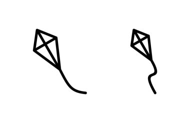 Kite simgesi vektör illüstrasyonu. Uçurtma işareti ve sembol