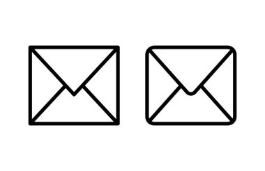 Posta simgesi vektör illüstrasyonu. e-posta işareti ve sembol. E- posta simgesi. Zarf simgesi