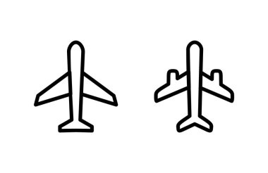 Düzlem ikonu vektör illüstrasyonu. Uçak işareti ve sembol. Uçuş taşıma sembolü. Seyahat işareti. uçak.