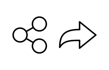 Simge vektör illüstrasyonunu paylaş. İşaret ve sembol paylaşımı