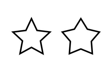 Yıldız Simgesi vektör çizimi. Reyting işareti ve sembol. favori yıldız simgesi