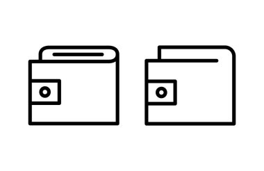 Cüzdan simgesi vektör illüstrasyonu. cüzdan işareti ve sembol