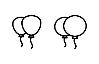 Balon simgesi vektör illüstrasyonu. Parti balonu işareti ve sembolü