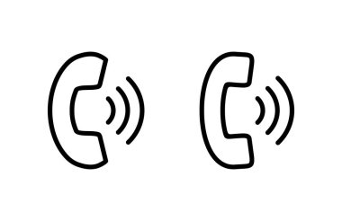 Simge vektör illüstrasyonunu ara. Telefon işareti ve sembol. Telefon ikonu. Bizimle irtibata geç 