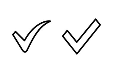 İşaret simgesi vektör illüstrasyonunu kontrol et. İşaret işareti ve sembol