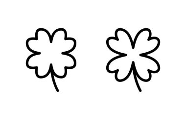 Yonca ikonu vektör illüstrasyonu. Yonca işareti ve sembol. dört yapraklı yonca simgesi.