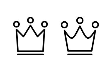 Crown ikon vektör illüstrasyonu. taç işareti ve sembol