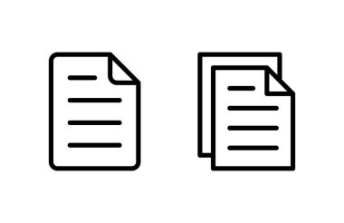 Belge simgesi vektör illüstrasyonu. Kağıt ve sembol. Dosya Simgesi