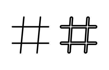 Etiket simgesi vektör illüstrasyonu. hashtag işareti ve sembol
