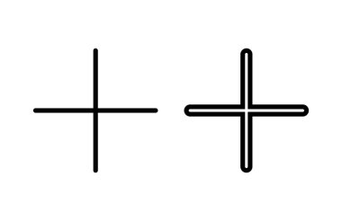 Artı simge vektör illüstrasyonu. Artı işareti ve sembol ekle