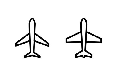 Düzlem ikonu vektör illüstrasyonu. Uçak işareti ve sembol. Uçuş taşıma sembolü. Seyahat işareti. uçak.