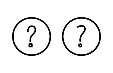 Soru ikonu vektör illüstrasyonu. soru işareti ve sembol