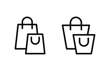 Alışveriş poşeti ikon vektör illüstrasyonu. Alışveriş işareti ve sembol