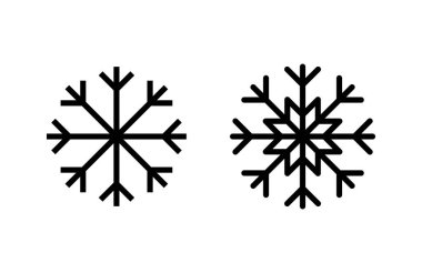 Kar ikonu vektör illüstrasyonu. kar tanesi işareti ve sembol