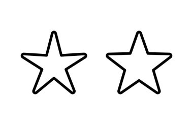 Yıldız Simgesi vektör çizimi. Reyting işareti ve sembol. favori yıldız simgesi