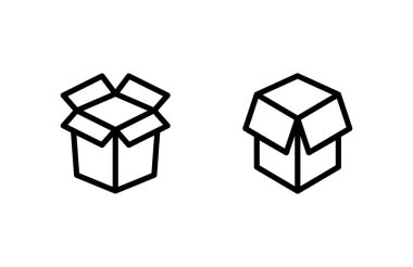 Kutu simgesi vektör illüstrasyonu. kutu işareti ve sembol, paket, paket