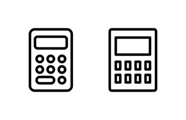 Hesap makinesi ikon vektör çizimi. Hesap makinesi işareti ve simgesi.