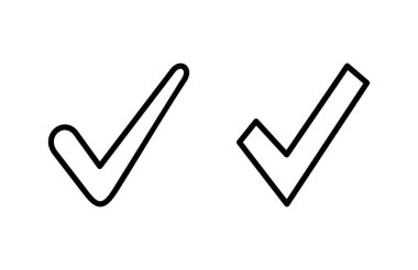 İşaret simgesi vektör illüstrasyonunu kontrol et. İşaret işareti ve sembol