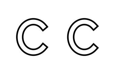 Telif hakkı ikon vektör illüstrasyonu. telif hakkı işareti ve sembol