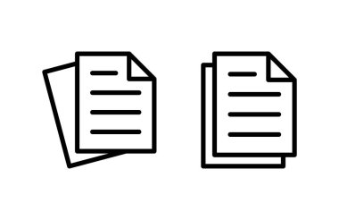Belge simgesi vektör illüstrasyonu. Kağıt ve sembol. Dosya Simgesi